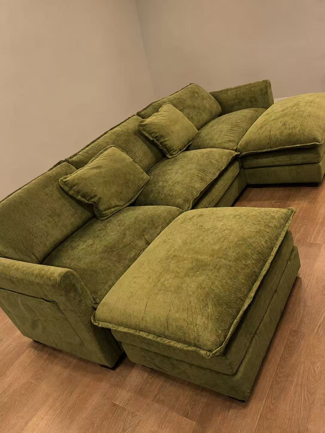 Green Double-Chaise Sectional Sofa – view 4