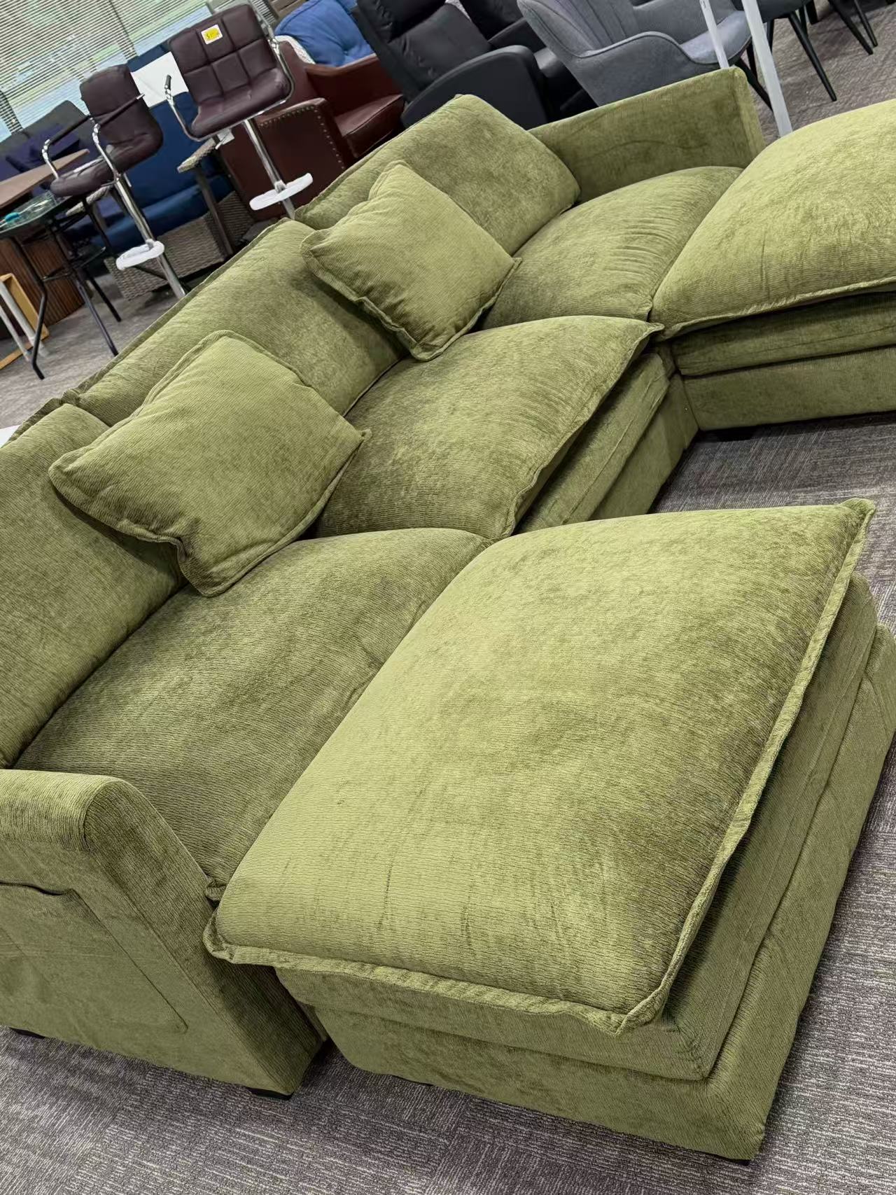 Green Double-Chaise Sectional Sofa – view 7