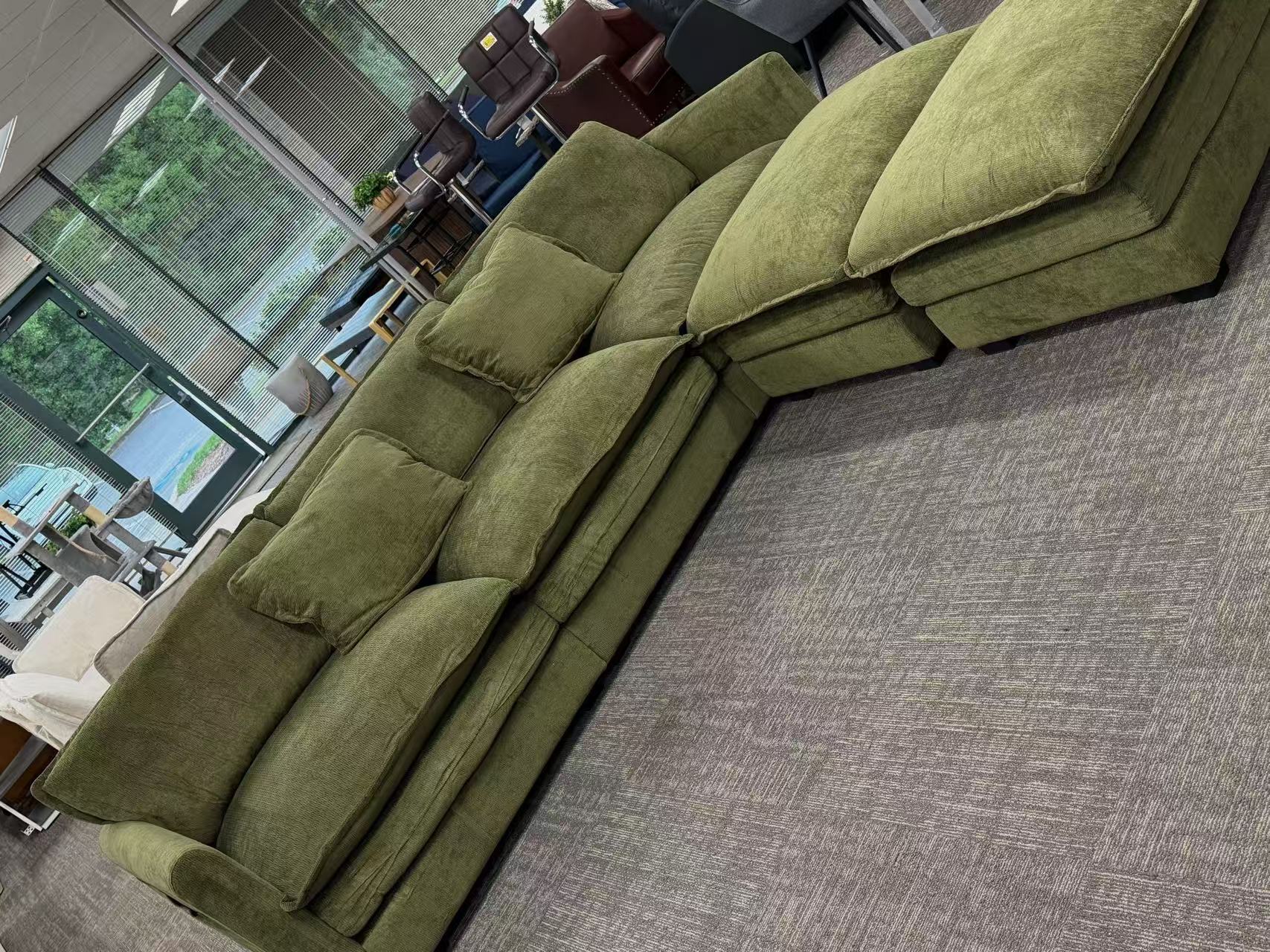 Green Double-Chaise Sectional Sofa – view 8