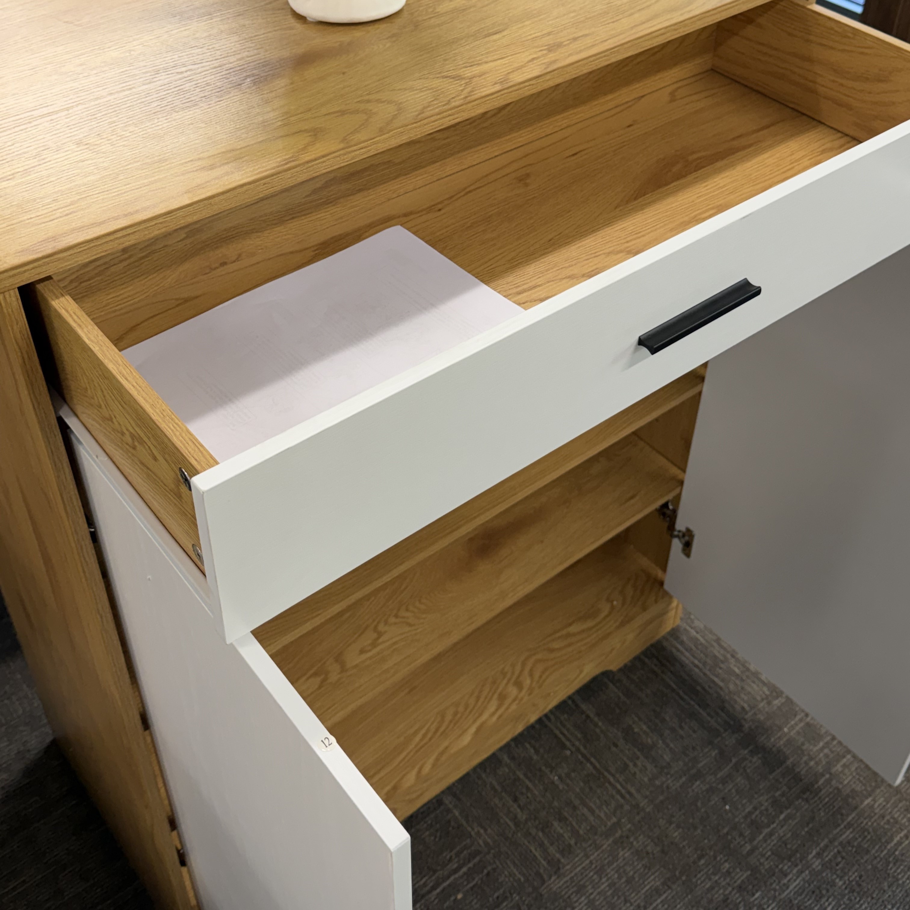 Natural & White 4-Tier Shoe Storage Cabinet – view 2